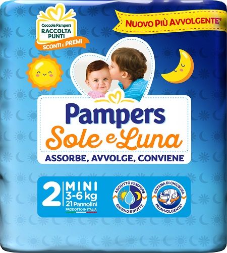 Pampers Sole e Luna Pannolini - Taglia 2 (3-6kg)