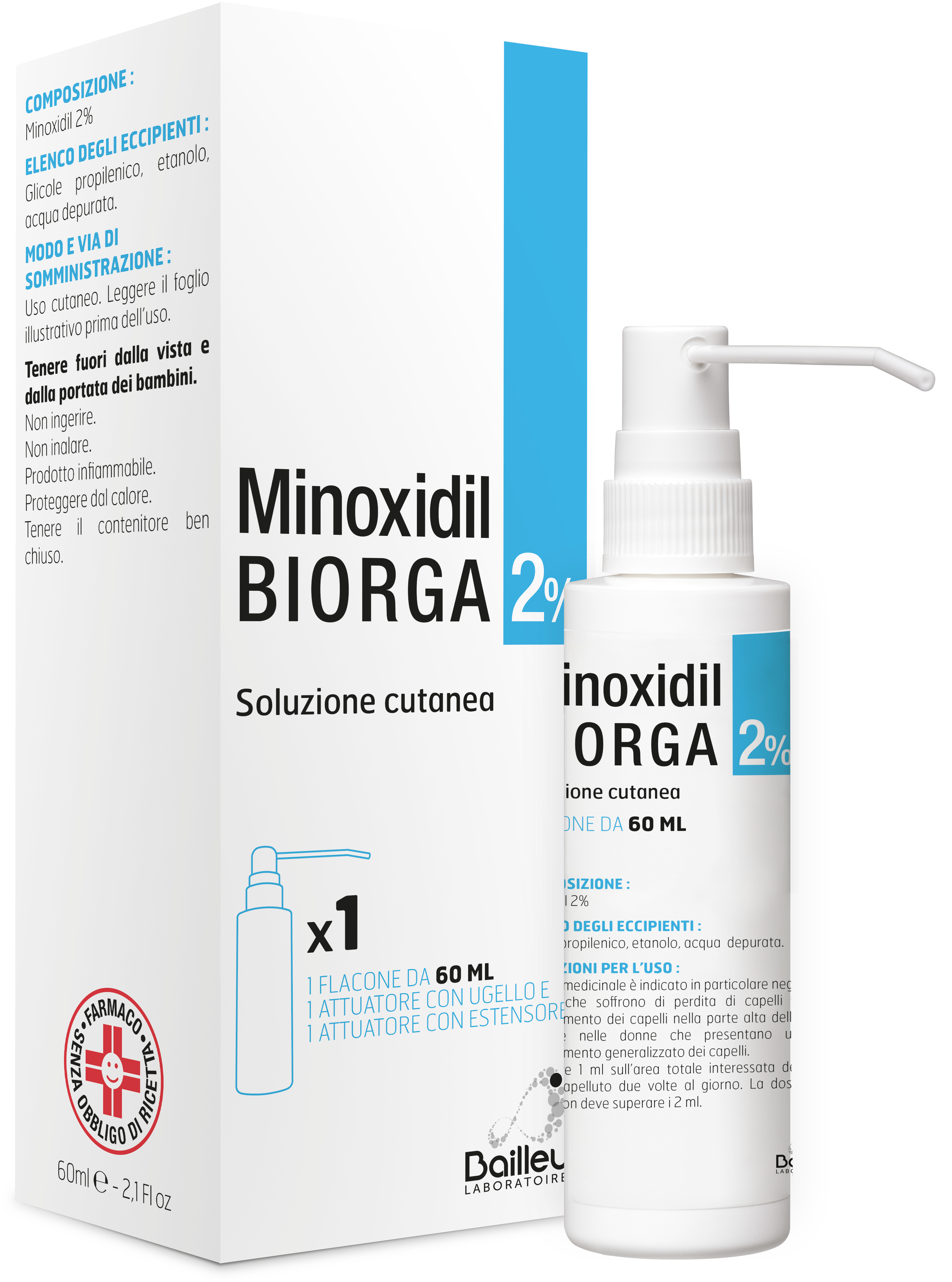 Minoxidil Biorga Sol Cut 60ml 2%