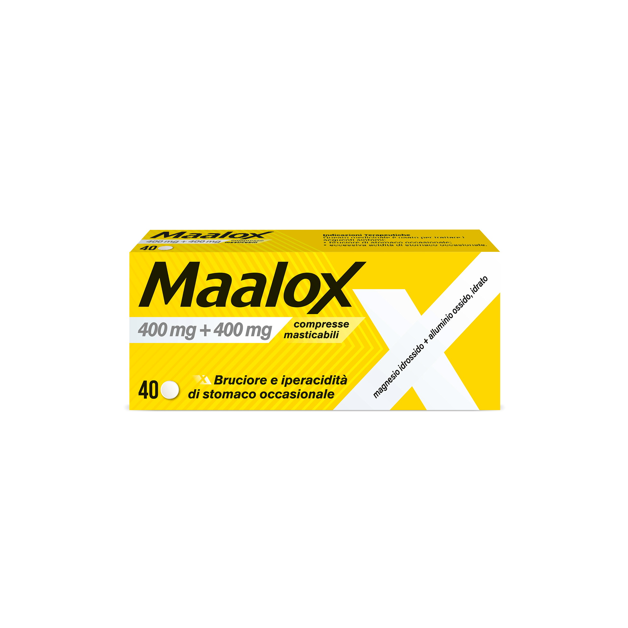 Maalox 40 Cpr Mast 400 Mg + 400 Mg